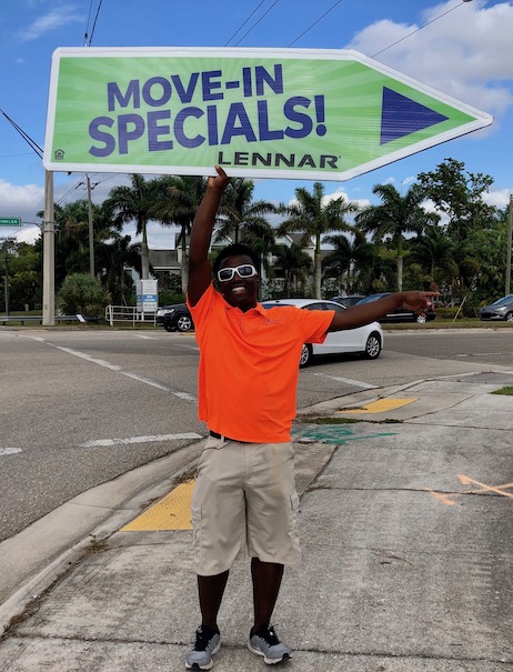 Sign Spinners for Lennar Homes in Florida