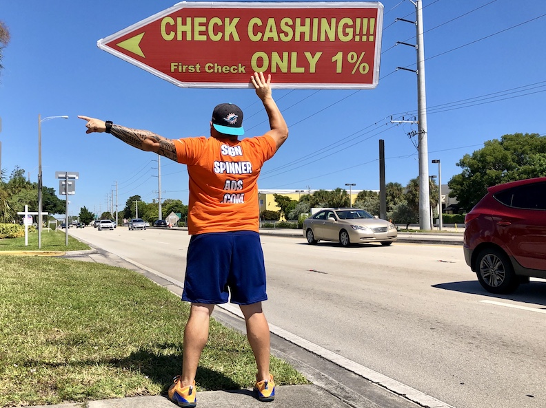 Sign Spinners for Check Cashing in Fort Lauderdale