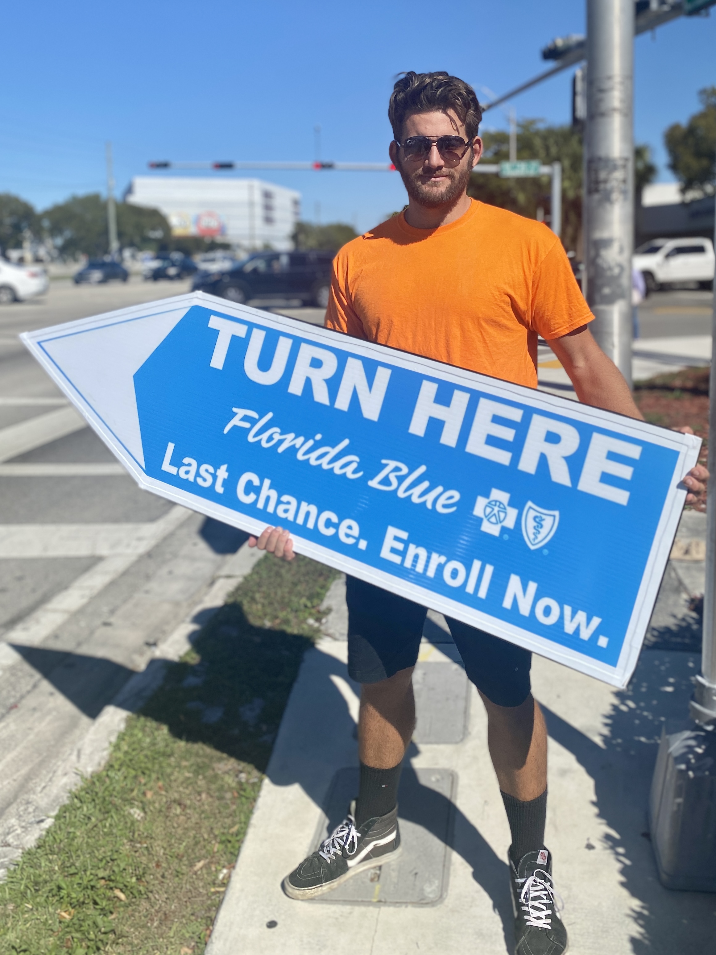 Sign Spinners for Florida Blue