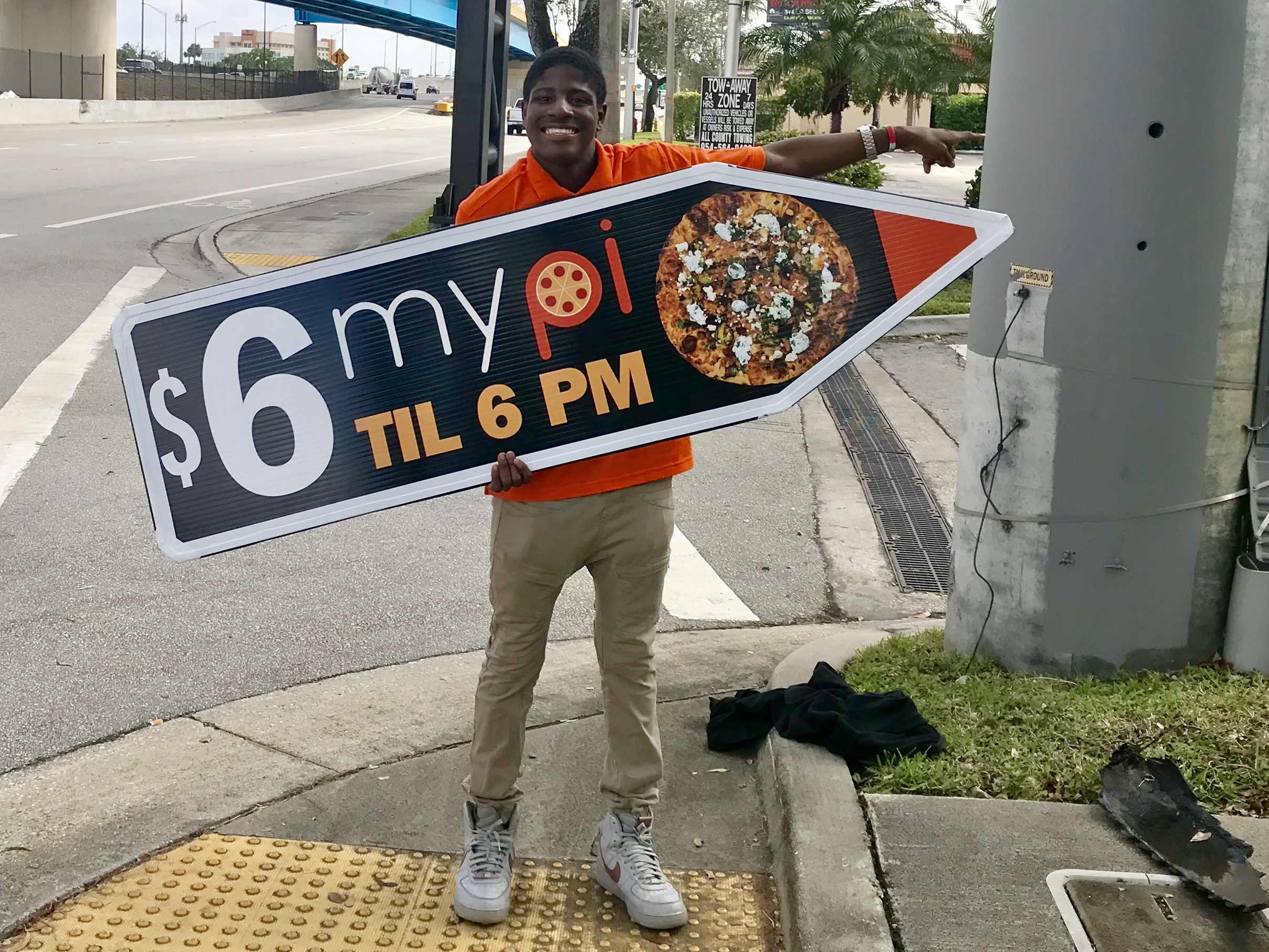 Sign Spinners for MyPi Pizza Fort Lauderdale FL