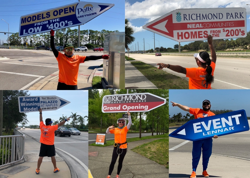 Sign Spinners for Home Builders in FLorida