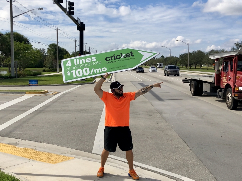 Sign Spinners for Cricket Wireless Florida