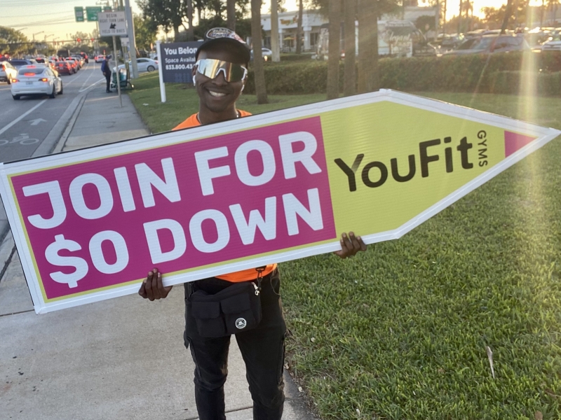 Sign Spinners for YouFit Gyms Florida