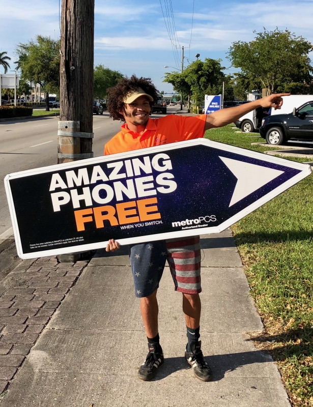 Sign Spinners for Metro PCS in Florida