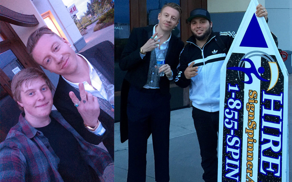 Sign Spinner Ads featured in the new Macklemore and Ryan Lewis Music Video – “Dance Off”