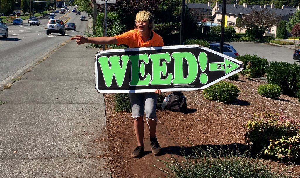 WA State Marijuana Businesses Among Leading Clients in The Seattle Sign Spinner Industry!