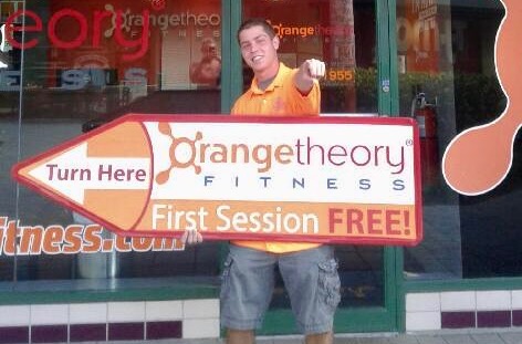 Sign Spinner Ads Increase Membership Rate at Orange Theory Fitness in Boca Raton, Florida!